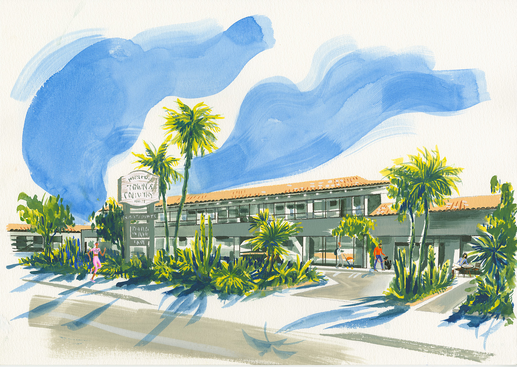 watercolor exterior